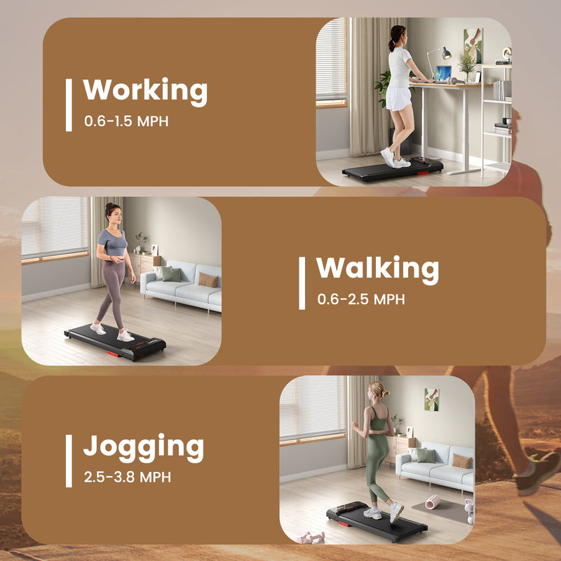 Load image into Gallery viewer, Goplus Walking Pad, 2.5HP 340LBS Capacity Under Desk Treadmill with Remote Control