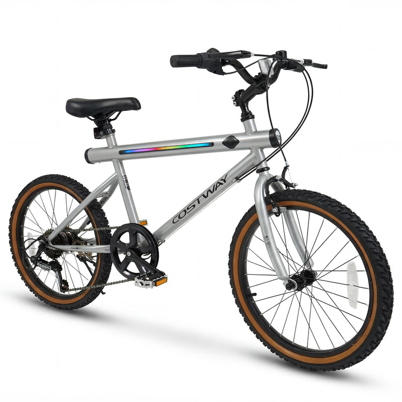 Load image into Gallery viewer, Goplus 20" LED-lit Hybrid Cycling Bike w/Stereo Speakers & High Carbon Steel Frame