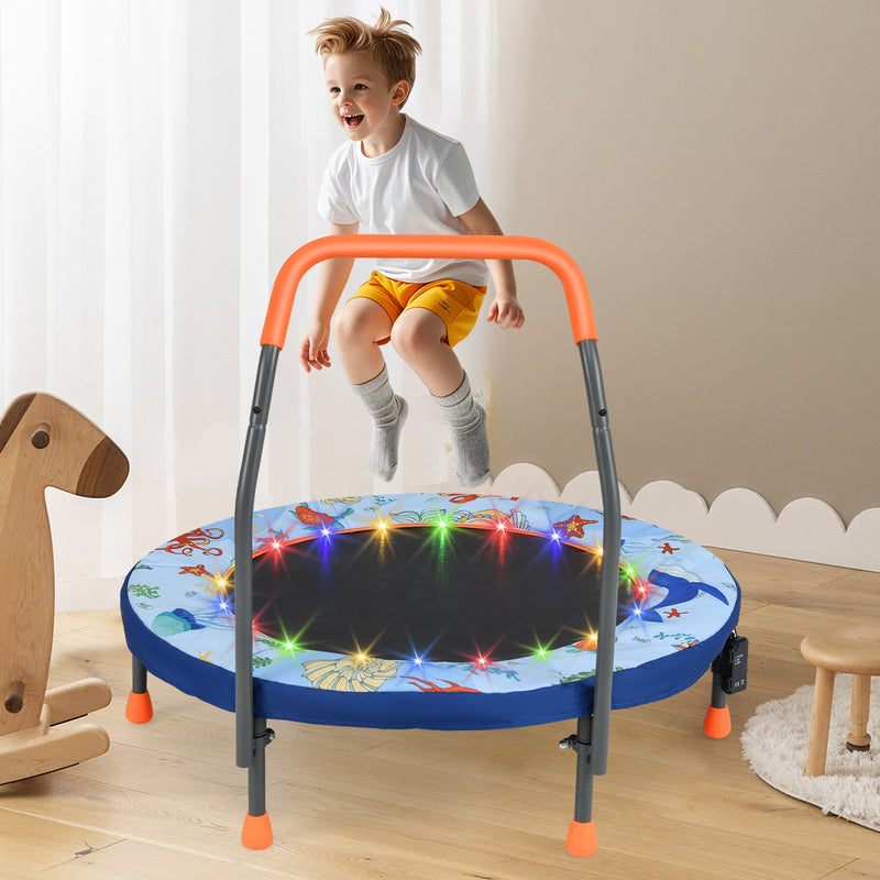 Load image into Gallery viewer, Goplus 36'' Foldable Toddler Trampoline for Kids