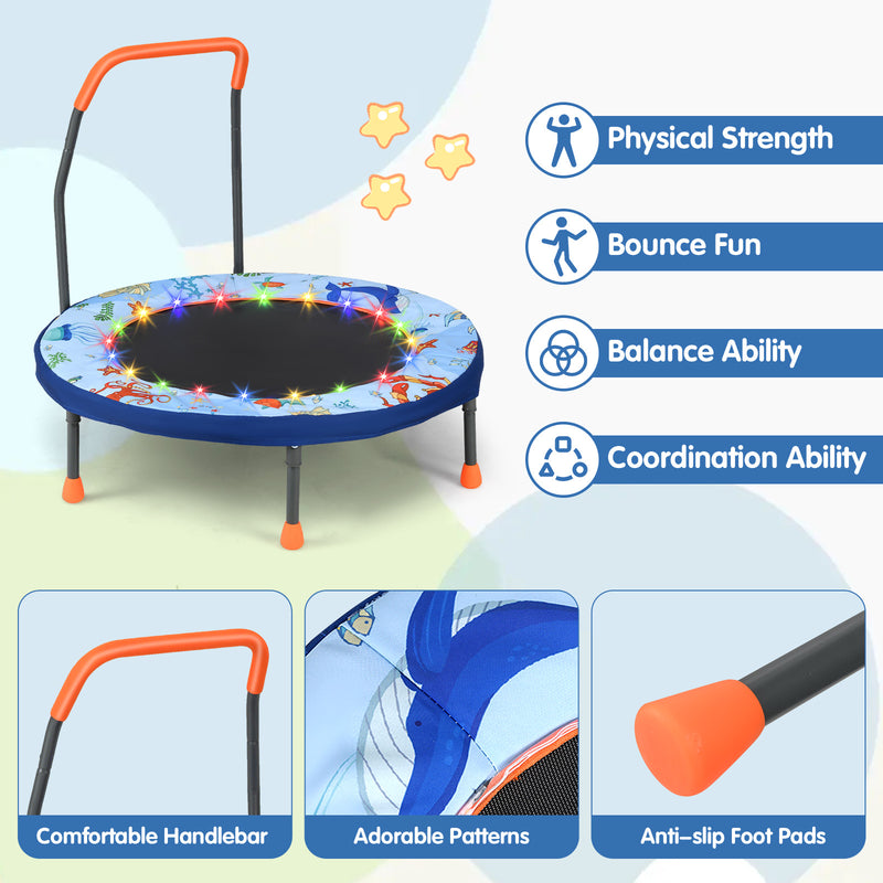Load image into Gallery viewer, Goplus 36'' Foldable Toddler Trampoline for Kids