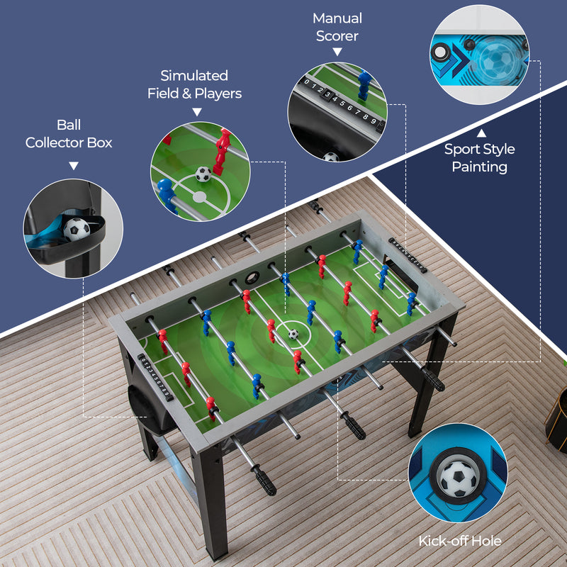 Load image into Gallery viewer, Goplus Foosball Table, Freestanding Soccer Table Game with 2 Footballs