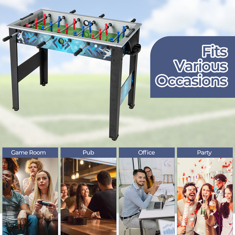 Load image into Gallery viewer, Goplus Foosball Table, Freestanding Soccer Table Game with 2 Footballs