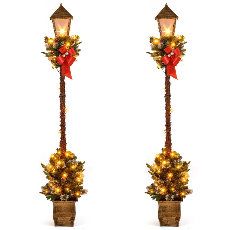 Load image into Gallery viewer, Goplus 6.1 FT Christmas Pre-lit Street Lamp | Holiday Lamp Post w/LED Lights