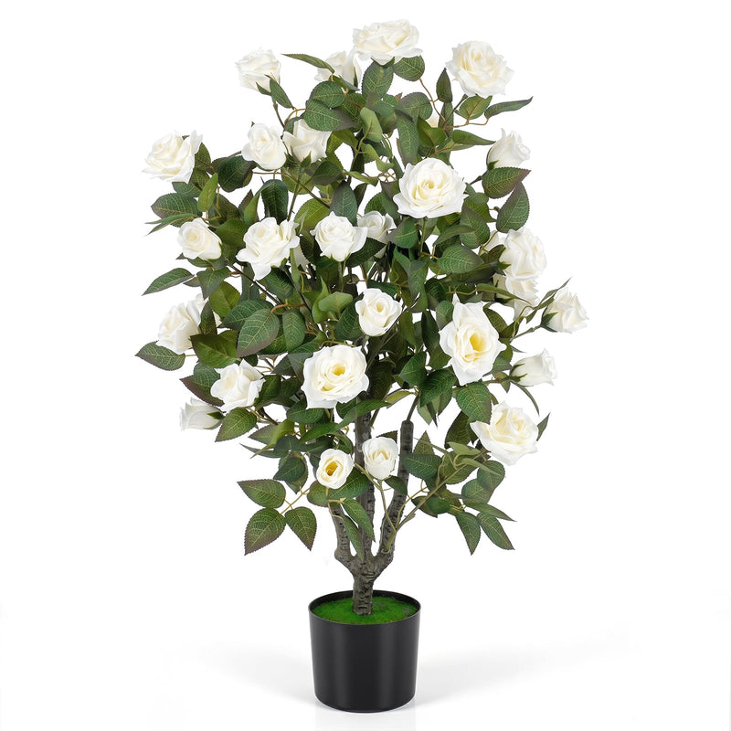 Load image into Gallery viewer, Goplus 35.5" Artificial Rose Tree with 32 Blooming Flowers | Free Maintenance