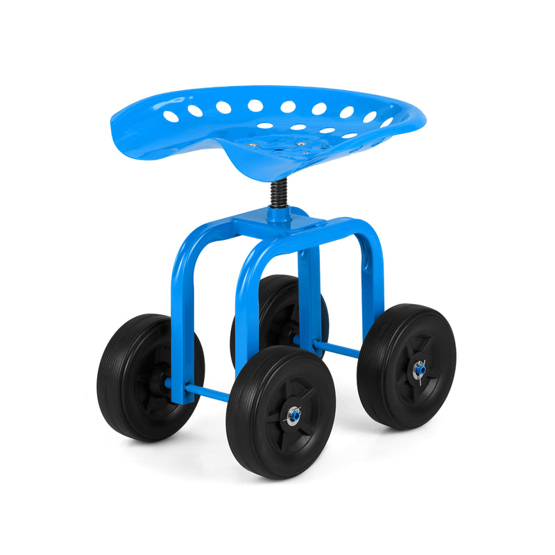 Load image into Gallery viewer, Goplus Garden Cart with Wheels, Utility Stool Cart w/Adjustable 360 Degree Swivel Seat
