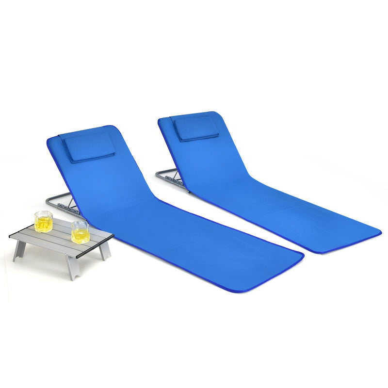 Load image into Gallery viewer, Goplus Beach Chairs with Side Table