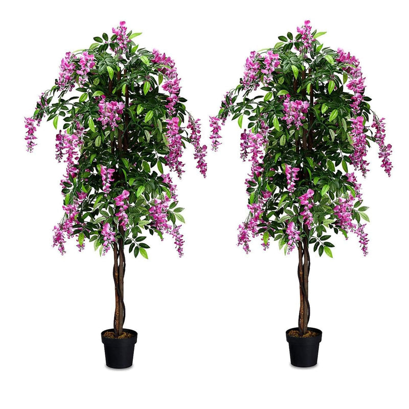 Load image into Gallery viewer, 6FT Fake Wisteria Tree Artificial Greenery Plants in Nursery Pot Decorative Trees for Home