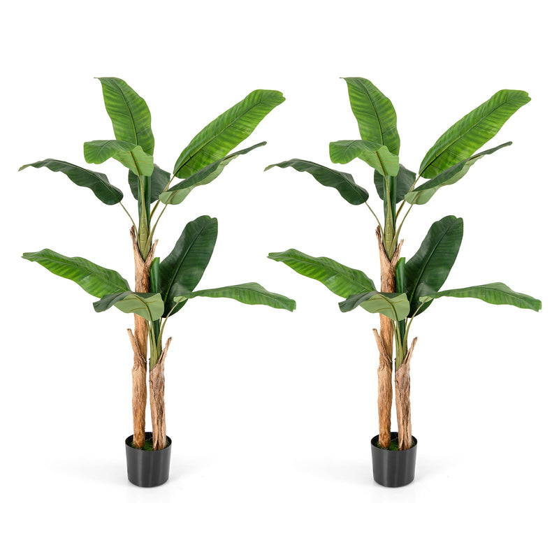 Load image into Gallery viewer, Goplus 5.5 FT Tall Artificial Banana Tree