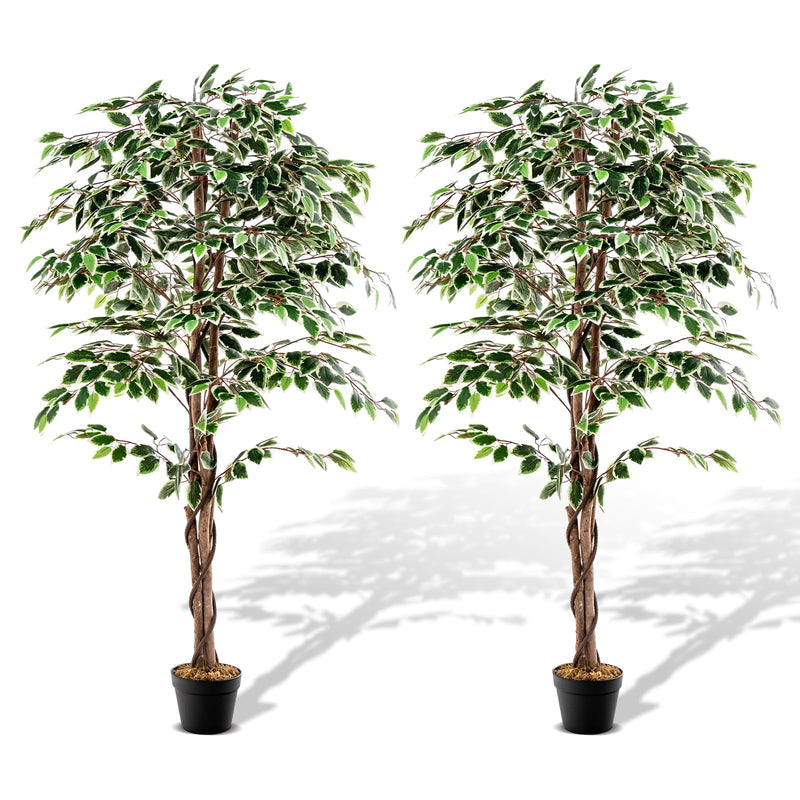 Load image into Gallery viewer, Goplus Artificial Ficus Tree