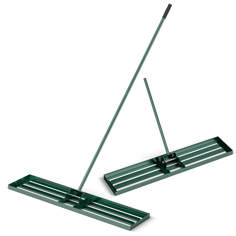 Load image into Gallery viewer, Goplus Lawn Leveling Rake 46" x 10" Heavy Duty Level Lawn Tool w/ Ergonomic Handle for Soil