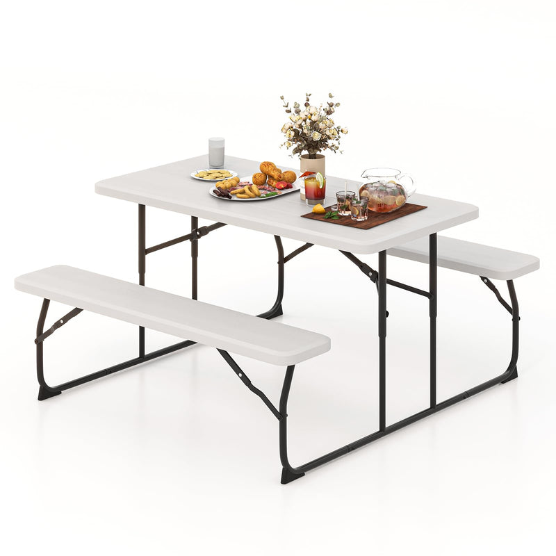 Load image into Gallery viewer, Goplus Foldable Picnic Table with Benches