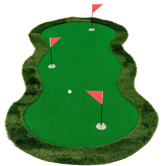 Goplus 10x5FT Large Golf Putting Green with 3 Holes & 3 Flags