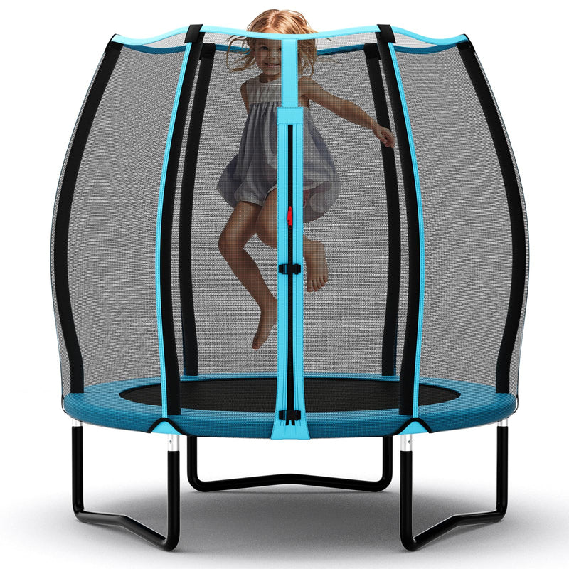 Load image into Gallery viewer, Goplus 55" Trampoline for Kids, ASTM Approved Toddler Mini Trampoline w/Safety Enclosure Net