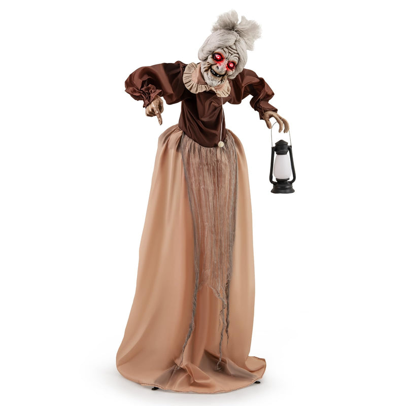 Load image into Gallery viewer, Goplus Halloween Animatronic, Talking Zombie Maid in Lantern