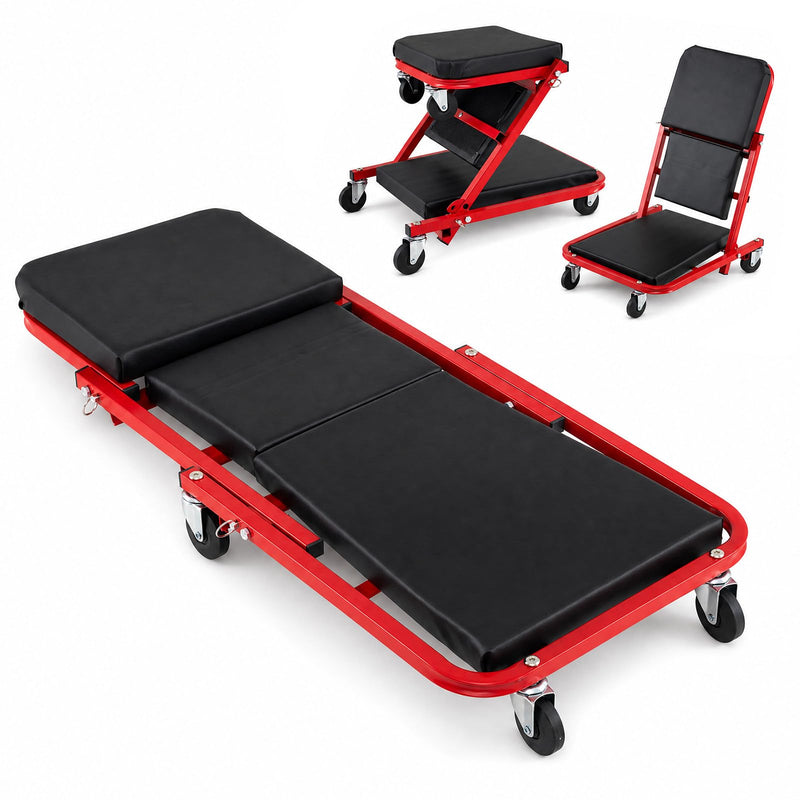 Load image into Gallery viewer, Goplus 36" 3-in-1 Folding Mechanic Creeper | Under Car Roller Creeper