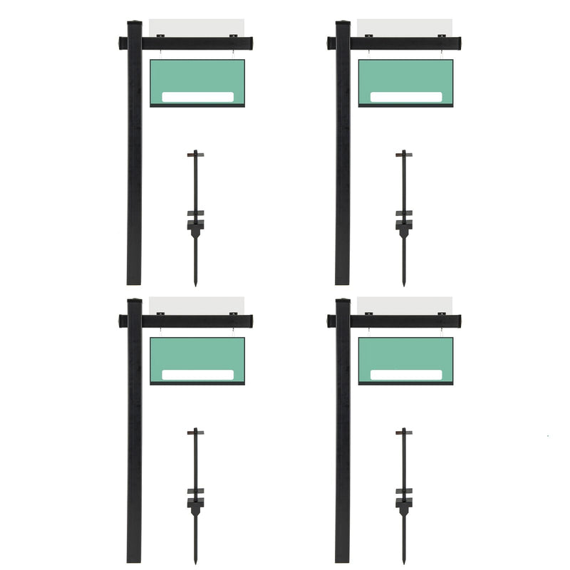 Load image into Gallery viewer, Goplus Real Estate Sign Posts,Vinyl Realtor Sign Post (4” x 4” x 72”) with Flat Cap for Open House and Home for Sale
