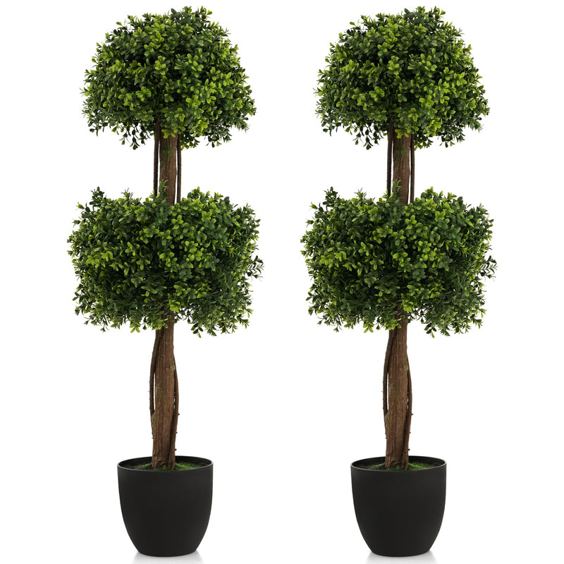 Load image into Gallery viewer, Goplus 40" Artificial Boxwood Topiary Ball Tree