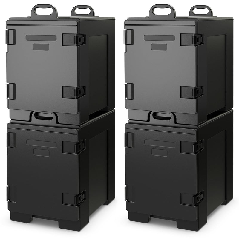 Load image into Gallery viewer, Goplus Insulated Food Pan Carrier, 82 Qt LLDPE Hot Box w/5 Full-Size Food Pans, Double Buckles