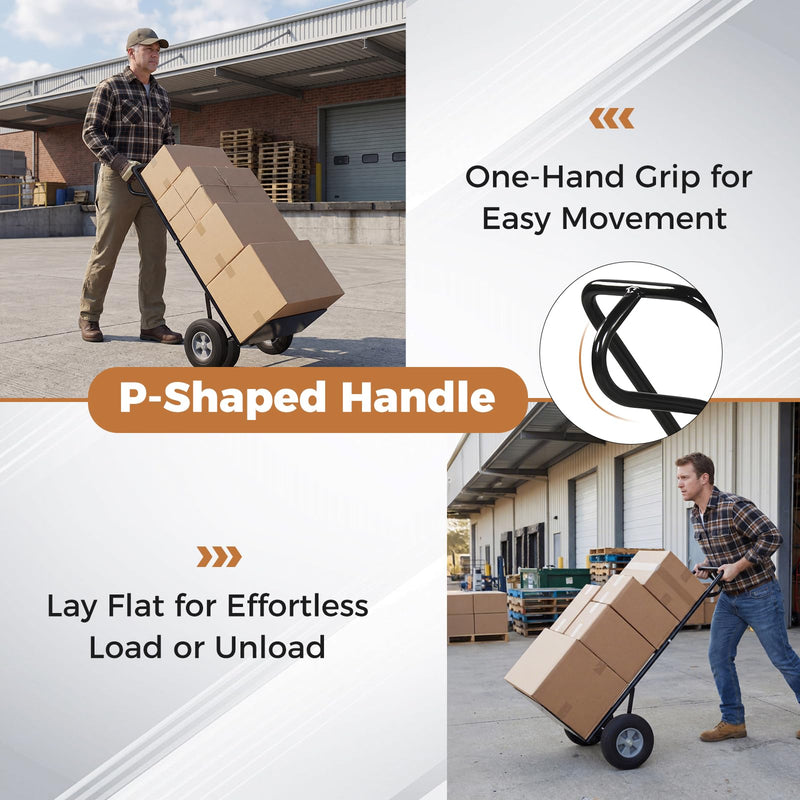 Load image into Gallery viewer, Goplus Metal Hand Truck Heavy-Duty 600 LBS Moving Dolly Cart