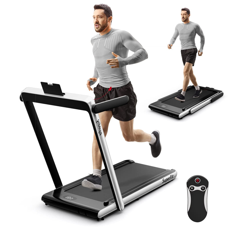 Load image into Gallery viewer, Goplus 2 in 1 Under Desk Treadmill, Sliver