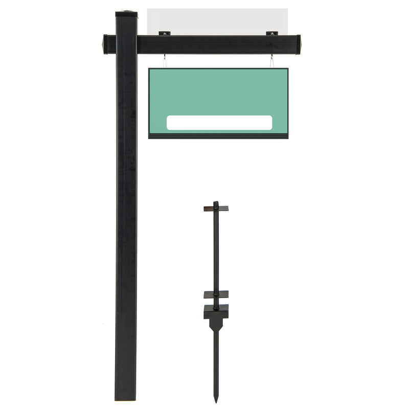 Load image into Gallery viewer, Goplus Real Estate Sign Posts,Vinyl Realtor Sign Post (4” x 4” x 72”) with Flat Cap for Open House and Home for Sale