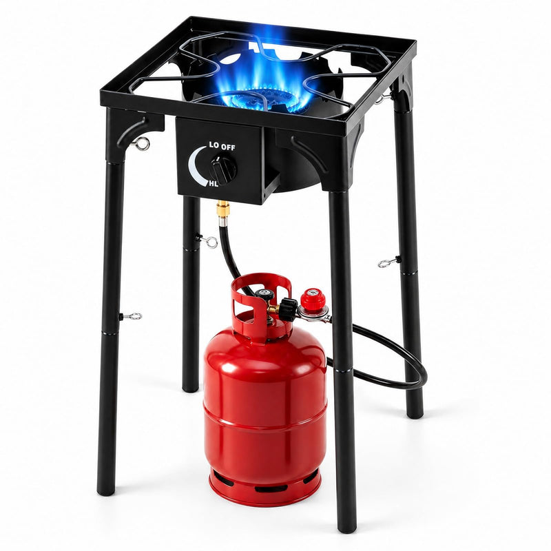 Load image into Gallery viewer, Goplus Outdoor Single Burner Gas Stove | 80,000 BTU High Pressure for Cooking BBQ Frying