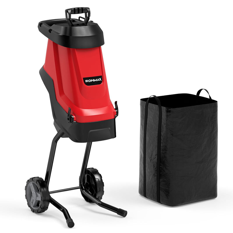 Load image into Gallery viewer, Goplus 15-AMP Electric Wood Chipper and Shredder, Leaf Mulcher with Wheels, Safety Locking Knob