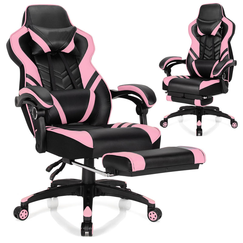Load image into Gallery viewer, Goplus Gaming Chair, Computer Chair with Footrest and Lumbar Support