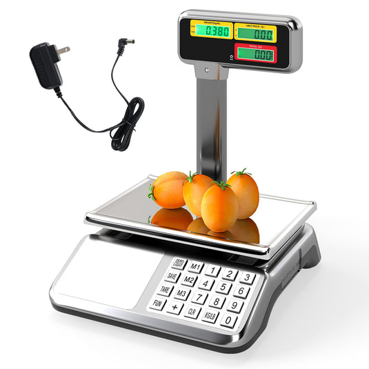 Goplus 88lb/40kg Price Computing Scale with Pole Dual LCD Display