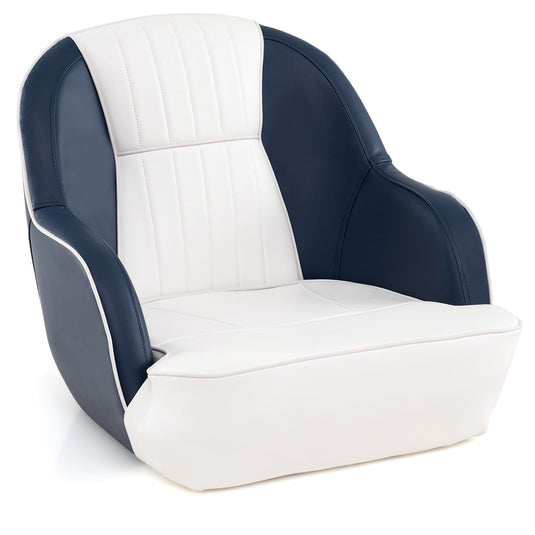 Goplus Pontoon Boat Seat with Thick Cushioned Seat | Ergonomic Cabin Caption Chair