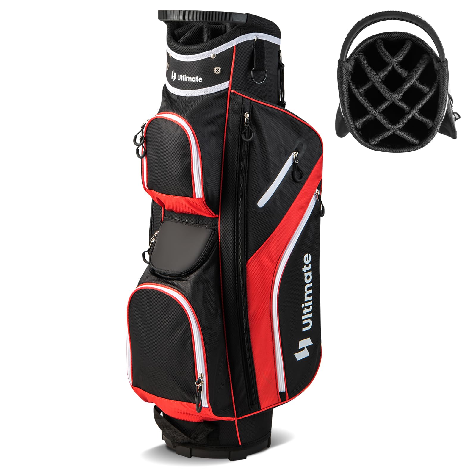Goplus Golf Cart Bag with 14-Way Top Dividers, Golf Cart Bag Golf