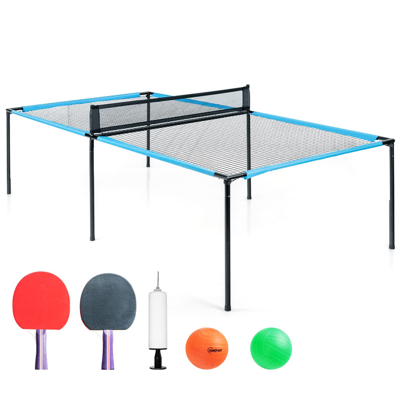 Load image into Gallery viewer, Goplus Portable 2-in-1 Ping Pong Table Game Set W/ 2 Paddles 2 Volleyballs