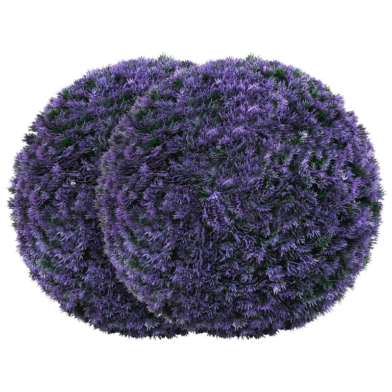 Load image into Gallery viewer, Goplus 2 PCS 15 Inch Artificial Plant Topiary Ball Round Faux Lavender Balls Outdoor