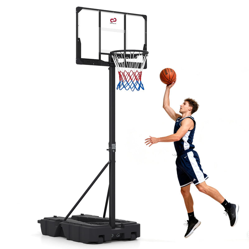 Load image into Gallery viewer, Goplus 10 FT Stepless Adjustable Basketball Goal System w/Fillable Base