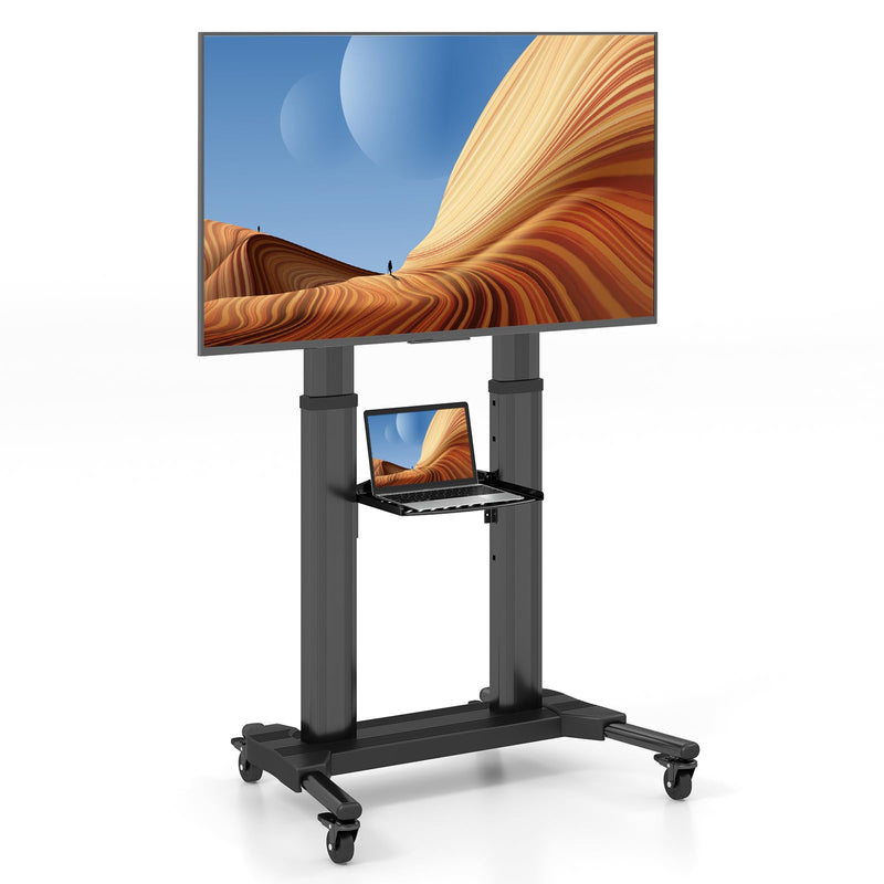 Load image into Gallery viewer, Goplus Rolling TV Stand for 32"-85" Flat Curved LED/LCD/OLED TVs up to 132 LBS, Mobile Floor TV Trolley Max VESA 400 x 700 mm