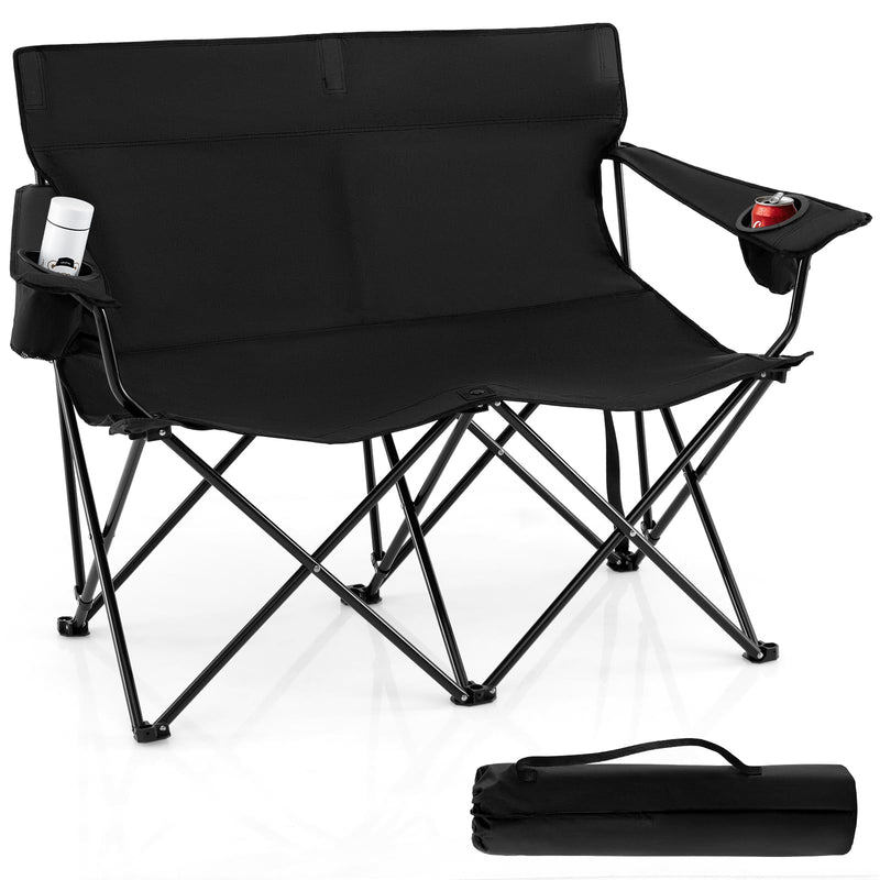 Load image into Gallery viewer, Goplus Double Camping Chair Oversized Heavy Duty Camping Loveseat