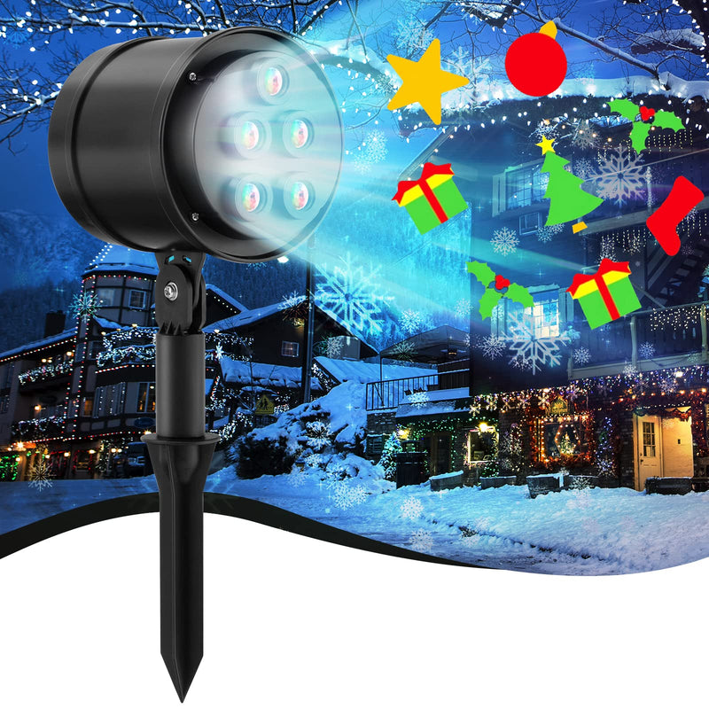 Load image into Gallery viewer, Goplus Christmas Projector Lights Rotating Projection Lamp with 65° Adjustable Angle