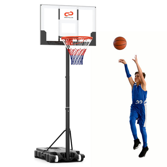 Kids Portable 3.3-7 FT Adjustable Basketball Goal System