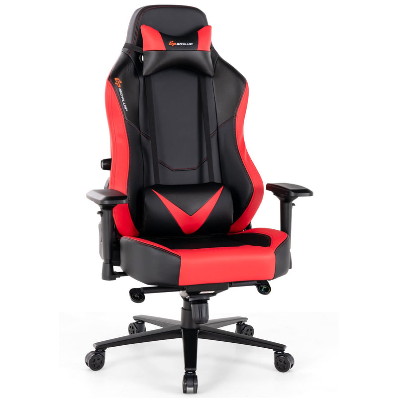 Load image into Gallery viewer, Goplus Gaming Chair, 360¡ã Swivel Computer Chair with Casters, Multi-Angle Reclining, Tension Control, 4D Armrest