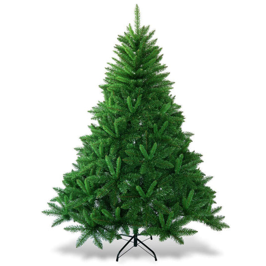 Goplus 6ft Christmas Tree Artificial Premium Hinged Spruce Full Tree with Solid Metal Stand