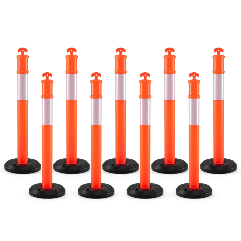 Load image into Gallery viewer, Goplus 3/6/9 Pack Traffic Delineator Posts with Fillable Base