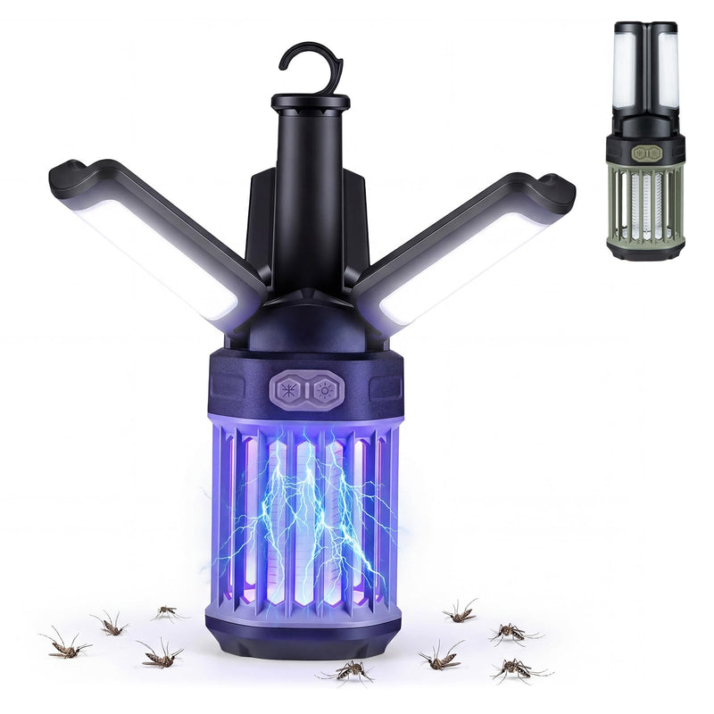 Load image into Gallery viewer, Goplus Outdoor Trap with Foldable Camping Lantern USB-C Rechargeable Electric Night Light