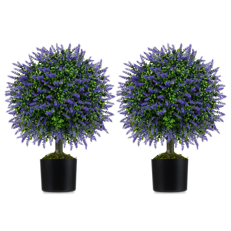 Load image into Gallery viewer, Goplus 22'' Artificial Wisteria Topiary Ball Tree with Vivid Wisteria