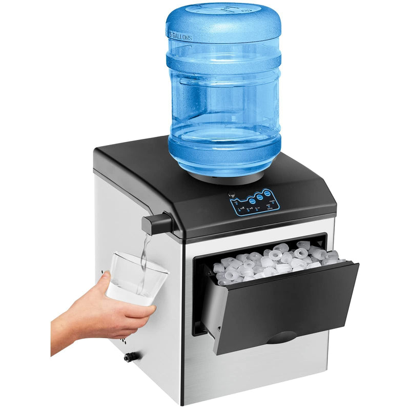 Load image into Gallery viewer, 2 in 1 Countertop Ice Maker Machine with Water Cooler Dispenser Combo, 48LBS/24H, S-M-L 3 Sizes Bullet Ice
