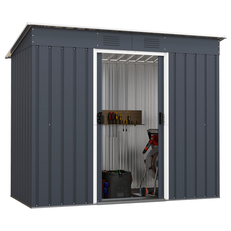 Load image into Gallery viewer, Goplus Outdoor Storage Shed with Floor Base