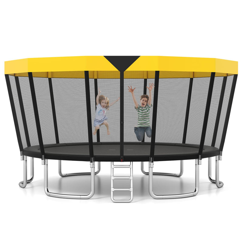 Load image into Gallery viewer, Goplus 16FT ASTM Approved Recreational Trampoline with Non-Slip Ladder Enclosure Net & Anti-Rust Coating