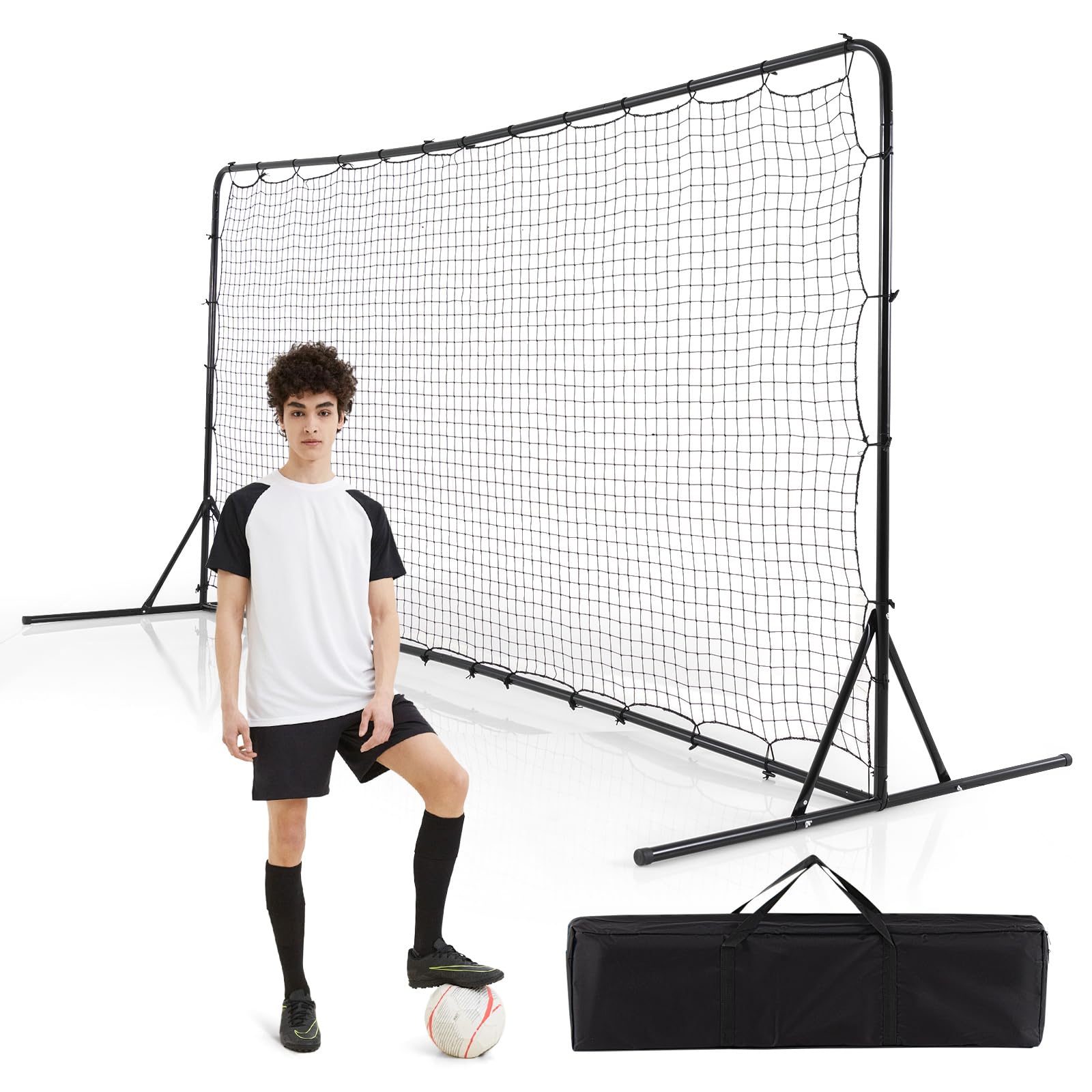 Goplus Soccer Rebounder Net, 12FTx6FT Soccer Training Equipment w