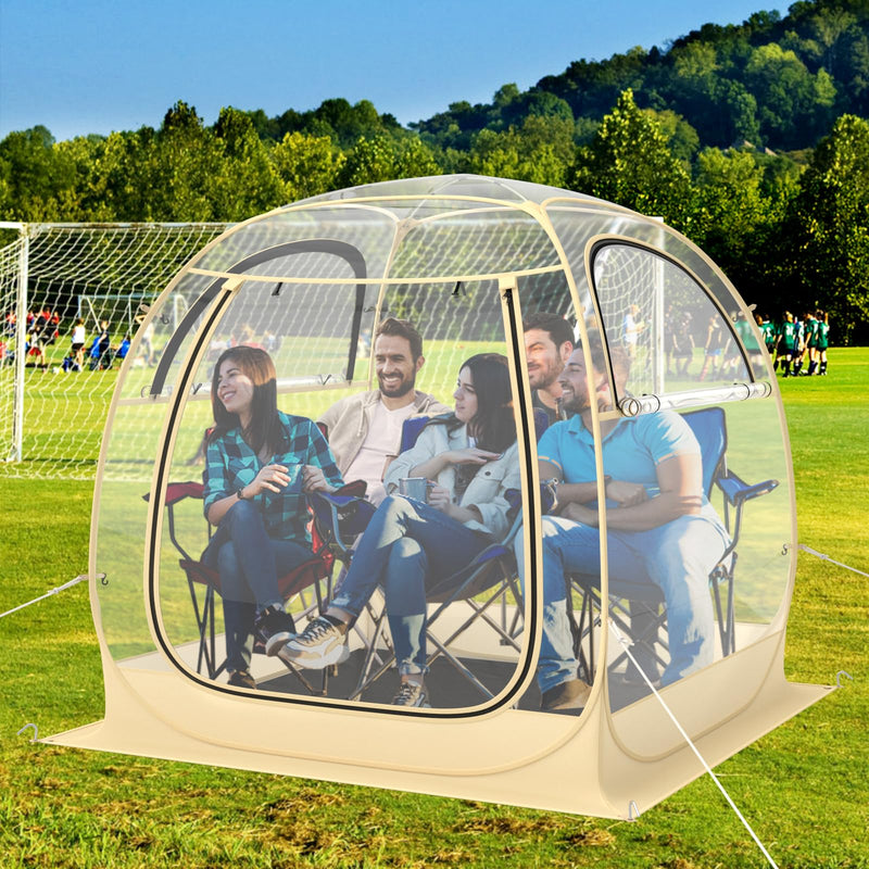 Load image into Gallery viewer, Goplus Sports Tent, Pop Up Weather Tent Pod with Carrying Bag, Floor Mat, Wind Rope, Stakes, Sand Bag