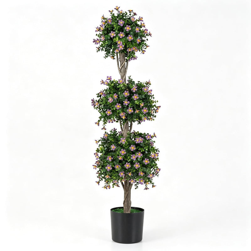 Load image into Gallery viewer, Goplus 51" Artificial Topiary Tree w/3 Topiary Balls | Front Porch Indoor Entryway Home Office Decoration