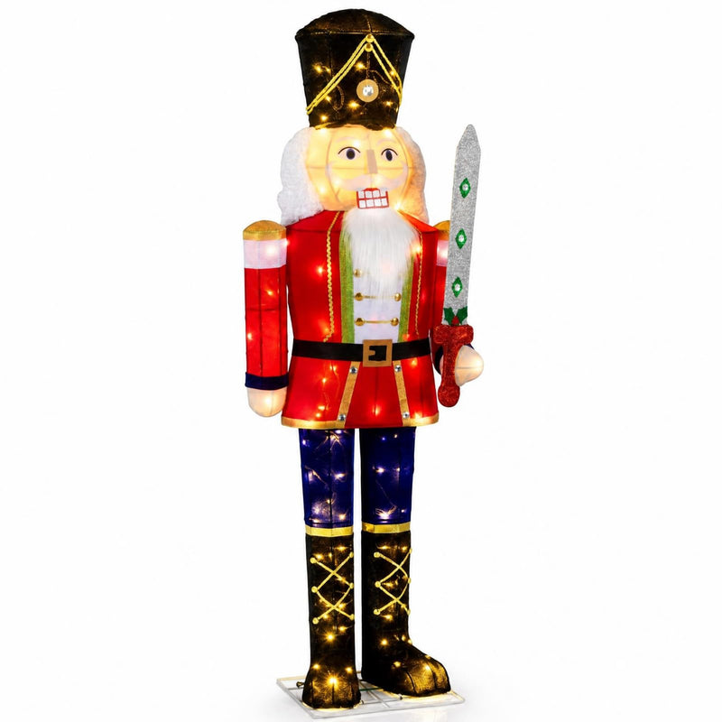 Load image into Gallery viewer, Goplus 5 FT Nutcracker Christmas Decor Outdoor with 100 LED Lights